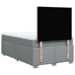 vidaXL Sommier à lattes de lit avec matelas Gris clair 120x200cm Tissu