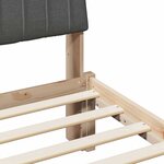 vidaXL Cadre de lit avec tête de lit Marron 100 x 200 cm Pin massif