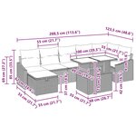 vidaXL Ensemble de canapé de jardin 8 Pièces Beige polyrotin