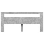 vidaXL Tête de lit à LED gris béton 220x18 5x103 5cm bois d'ingénierie