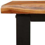 vidaXL Table console à live edge 140x40x80 cm bois d'acacia solide