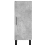 vidaXL Buffet haut Gris béton 34 5x34x180 cm Bois d'ingénierie