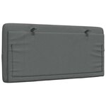 vidaXL Coussin de tête de lit gris foncé 100 cm tissu