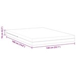 vidaXL Matelas Blanc 140 x 190 cm Mousse