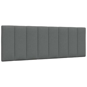 vidaXL Coussin de tête de lit Hanko gris foncé 120 cm tissu