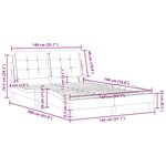 vidaXL Cadre de lit sans matelas Zadar blanc 140x190 cm similicuir