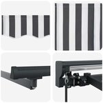 vidaXL Auvent Rétractable Anthracite et blanc 450 × 300 cm