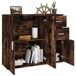 vidaXL Buffet Chêne fumé 91x29 5x75 cm Bois d'ingénierie