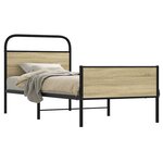 vidaXL Cadre de lit sans matelas 75x190cm chêne sonoma bois ingénierie