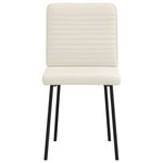 vidaXL Chaises à manger lot de 6 crème velours