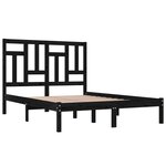 vidaXL Cadre de lit Noir Bois de pin massif 200x200 cm