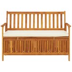 vidaXL Banc de rangement de jardin Bois d'acacia solide 120x63x84 cm