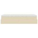 vidaXL Cadre de lit ottoman avec matelas crème 90x200 cm tissu