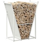 vidaXL Portant de bois chauffage blanc 69 5x35x81 cm