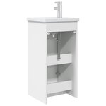 vidaXL Meuble de salle de bain avec évier Blanc 42 x 40 x 84 5 cm