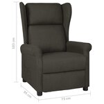 vidaXL Fauteuil inclinable Taupe Tissu