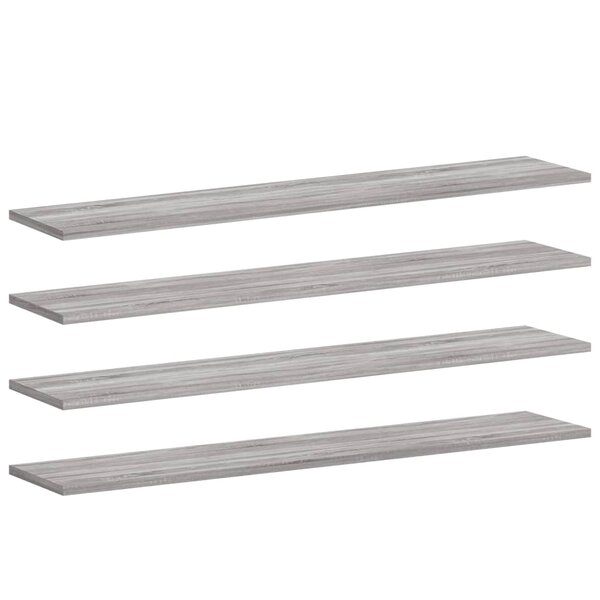 vidaXL Étagères murales 4 Pièces sonoma gris 100x20x1 5cm bois ingénierie