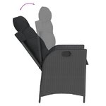 vidaXL Ensemble à manger de jardin coussins 7Pièces Noir Résine tressée