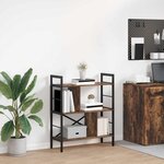 vidaXL Étagère Chêne fumé 75 x 30 x 91 cm Bois d'ingénierie