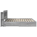 vidaXL Cadre de lit avec rangement Sonoma gris 200 x 200 cm