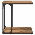 vidaXL Table d'appoint Bois ancien 50 x 35 x 52 cm Bois d'ingénierie