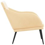 Banc banquette crème 110 x 76 x 80 cm velours 02_0010642