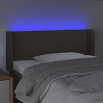 vidaXL Tête de lit à LED Taupe 93x16x78/88 cm Tissu