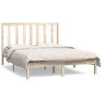 vidaXL Cadre de lit sans matelas 135x190 cm bois de pin massif
