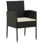 vidaXL Mobilier à dîner d'extérieur 9 Pièces Résine tressée Noir