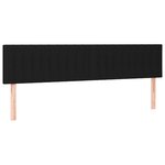 vidaXL Sommier à lattes de lit matelas et LED noir 120x190 cm tissu