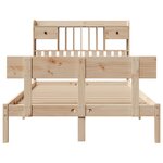 vidaXL Lit bibliothèque sans matelas 135x190 cm bois de pin massif