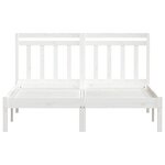 vidaXL Cadre de lit sans matelas blanc bois massif 140x200 cm