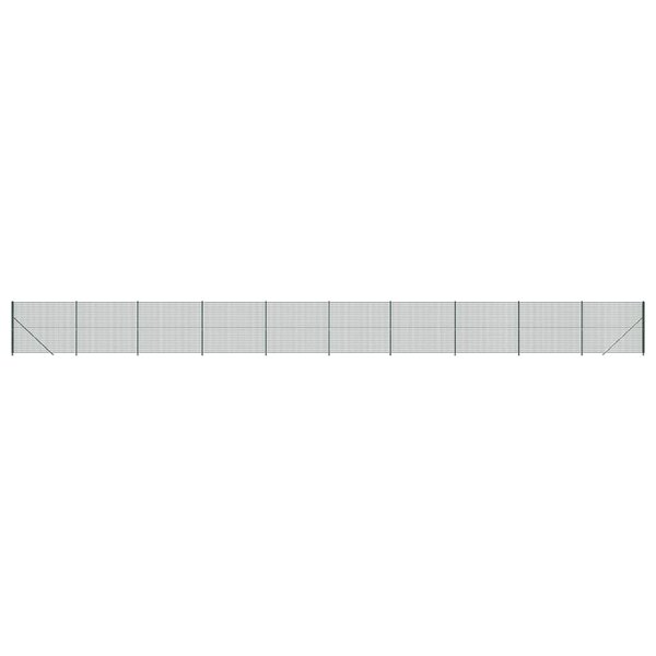 vidaXL Clôture en treillis métallique avec bride vert 1 6x25 m
