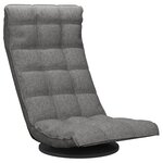 vidaXL Chaise de sol pivotante Gris clair Tissu