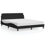 vidaXL Cadre de lit sans matelas noir 160x200 cm velours