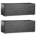 vidaXL Housses salon de jardin 2Pièces 8œillets 192x82x65cm rectangulaire