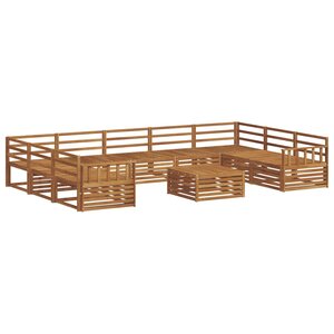 vidaXL Ensemble de canapés d'extérieur 10 pc Naturel