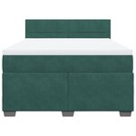 vidaXL Sommier à lattes de lit et matelas Vert foncé 140x190cm Velours
