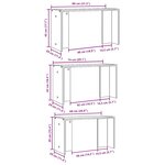 vidaXL Tables gigognes 3 Pièces chêne marron bois d'ingénierie