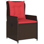 vidaXL Ensemble de salle à manger pour jardin 5 Pièces Marron Poly rotin