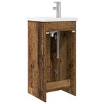 vidaXL Meuble de salle de bain avec évier Bois ancien