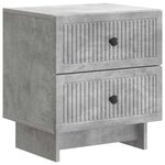 vidaXL Cabinet de chevet 2 pc Gris béton 43 x 34 5 x 47 5 cm