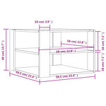 vidaXL Table basse blanc 59 5x59 5x40 cm bois d'ingénierie
