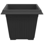 vidaXL Pot de Fleurs Carré 6 pc Noir 43 x 43 x 33 5 cm Plastique