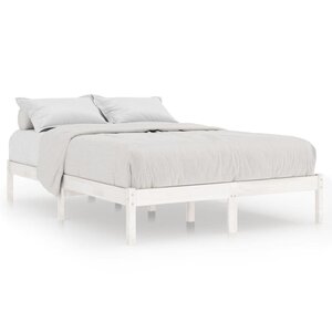vidaXL Cadre de lit sans matelas blanc bois massif 200x200 cm