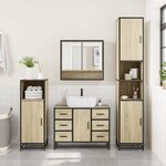 vidaXL Ensemble de meubles de salle de bain 4 Pièces chêne sonoma