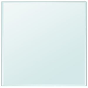 vidaXL Dessus de table carré en verre trempé 800 x 800 mm