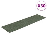 vidaXL Tapis d'escalier autocollants 30 pièces 76 x 20 cm Vert Rectangulaire