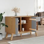 vidaXL Buffet OLDEN gris et marron 114x43x73 5 cm bois massif de pin