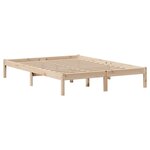 vidaXL Lit bibliothèque sans matelas 140x190 cm bois de pin massif